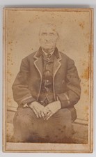 Antique CDV Nelson Handsome Old Man In Trimmed Jacket Mercer Pennsylvania