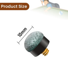 12 PCS Pool Stick Tips Replacement Kit,10mm/12mm/13mm,Hard Soft Screw on Pool Cu