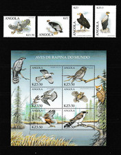 Angola Birds Set and 8 Sheets UM Cat £50