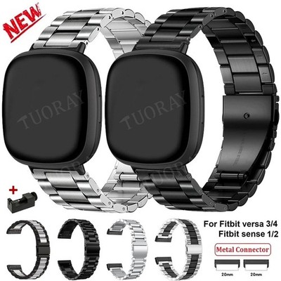DE Metall Edelstahl Armband Ersatz Für Fitbit Versa 4 3 | Sense 2 1 Uhrenarmband