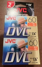 NEW OLD STOCK 2 Pack JVC Mini DV DVM60ME Blank Digital Video Cassettes 60SP 90LP