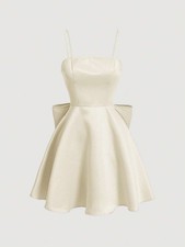 Shein Mod Women'S Simple Solid Color Daily Elegant Cami Dress