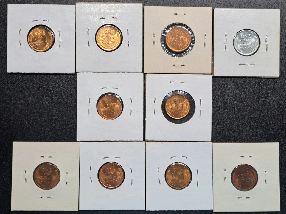 Lot Of 10,Wheat Cent 1940,1941,1942S,1943,1944,1945,1946D,1947,1948D,1949,Unc/BU - Image 2 of 4