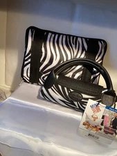 2 NEW Zebra Fold up Travel Totes LeSportsac & Joann Marie