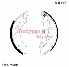 Bremsbackensatz METZGER AUTOTEILE MG 642 für KA FORD FIESTA ESCORT PUMA MAZDA 4