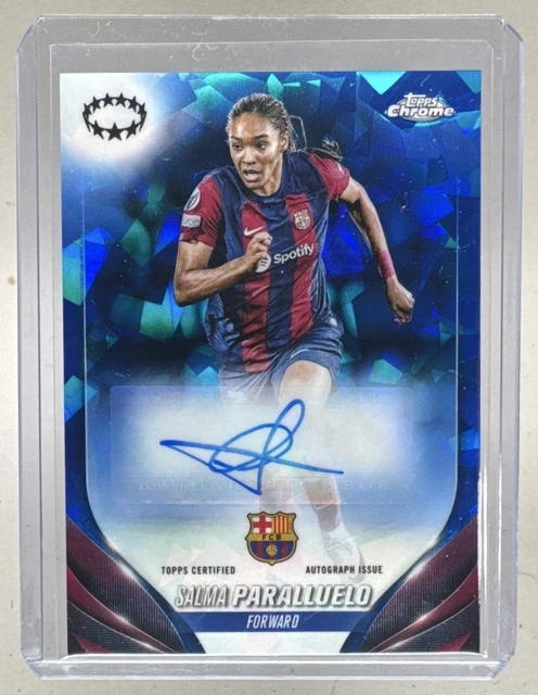 Salma Paralluelo 2023 Topps Chrome Sapphire UEFA Women's Champions League Auto