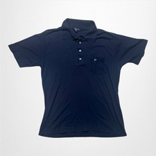 Arnold Palmer Robert Bruce Polo Shirt Blue Pocket Logo USA Made Size Large