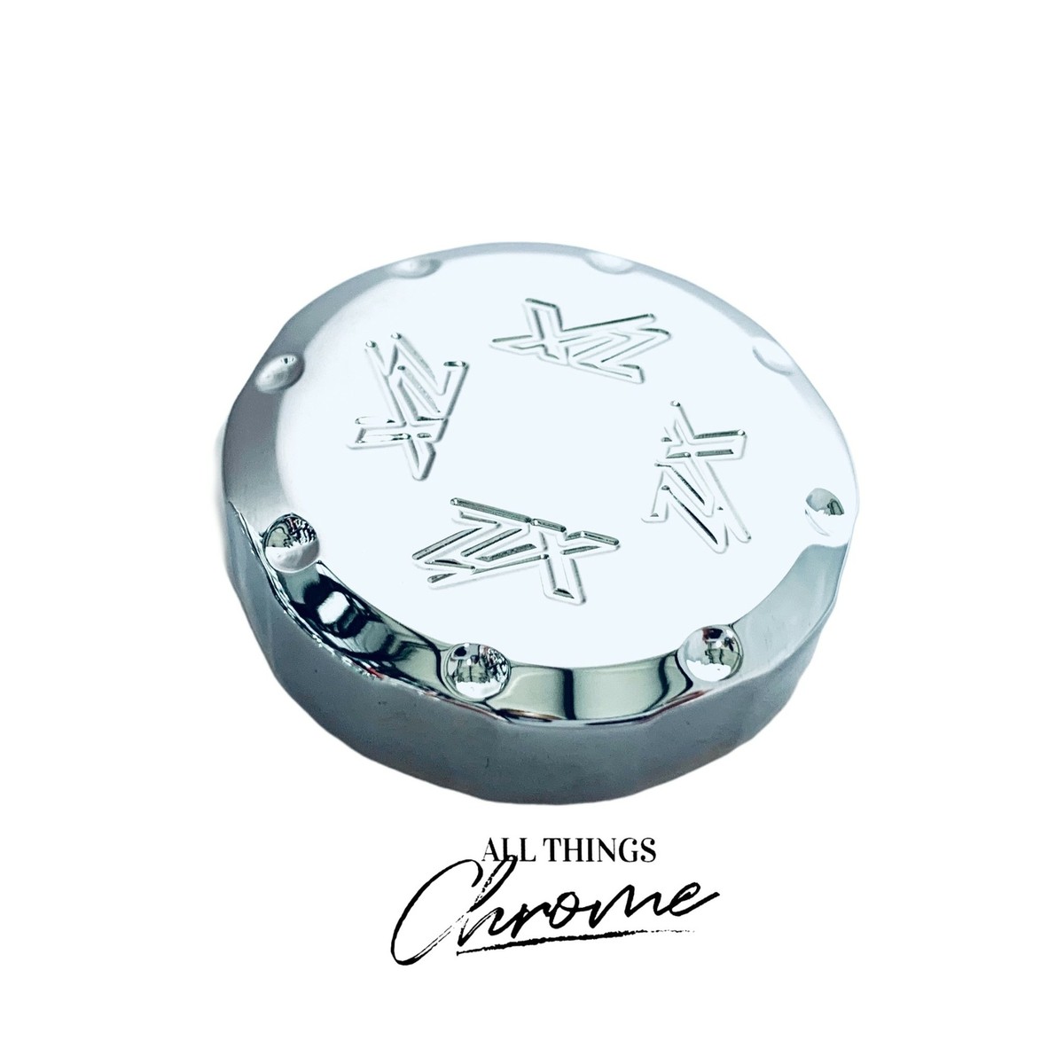 レ―スベットカバ― ZX14 DIAMOND CUT CHROME BRAKE RESERVOIR CAP 2006-2011 KAWASAKI
