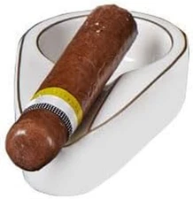 Premium White Cigar Ashtray for Outdoor Use - Stylish Ashtray for Men, Perfect f