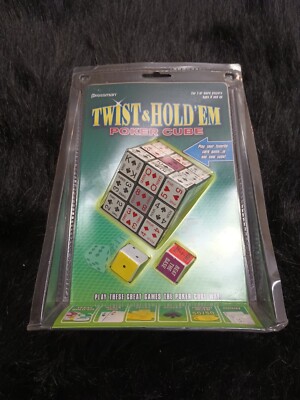 Twist and Hold Texas Hold Em Poker Card Game Cube Travel Pressman New Sealed