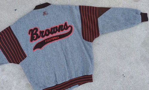 Vintage Wool Cleveland Browns Script Starter Jacket Size Large - Picture 9 of 10