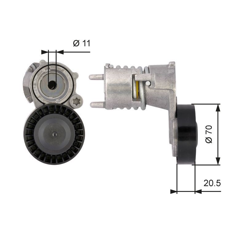 Aux Belt Tensioner fits VOLVO V40 52, 526 2.0 2.5 2.0D 12 to 16 Drive V-Ribbed - Image 14