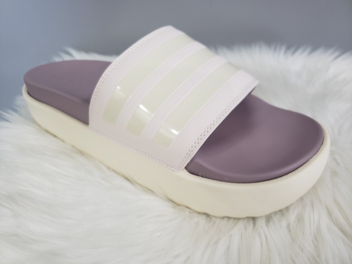 NEW SIZE 11 Adidas Adilette Platform Slides Putty Mauve