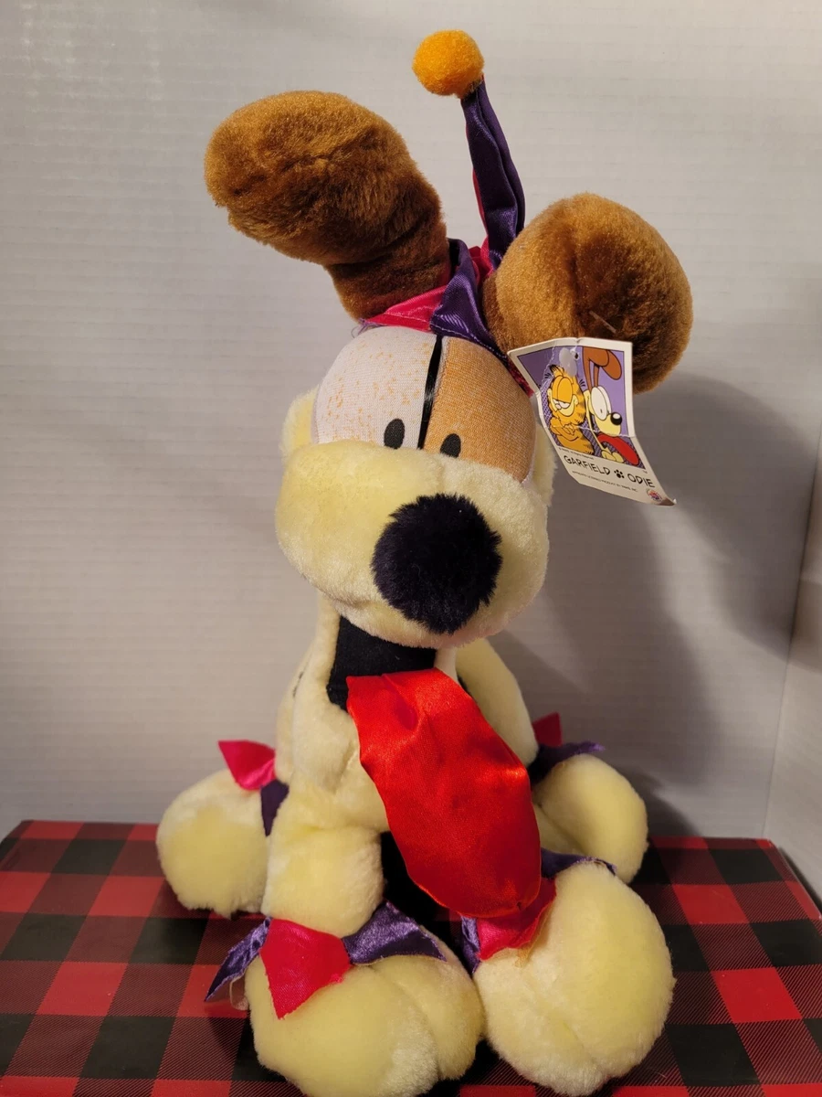 Peluche Garfield Odie jouet animal en peluche Jester Nanco vintage rare de colle