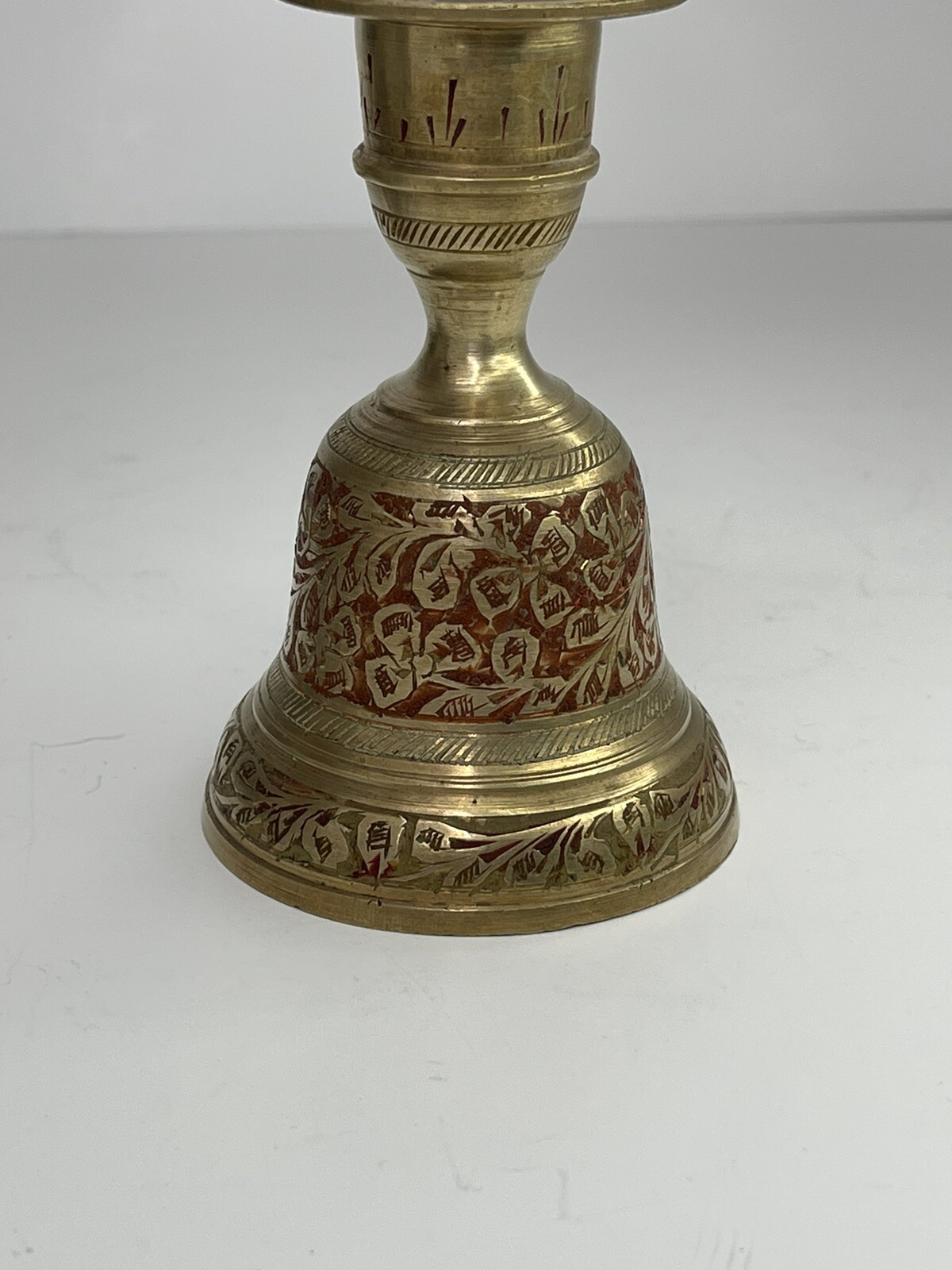 Bells Of Sarna Indian Brass Bell Candlesticks eBay