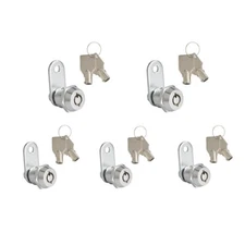 5 Tubular Cam Lock 180 Degree 5/8" Camper Drawer Toolbox Cabinet Keyed Alike