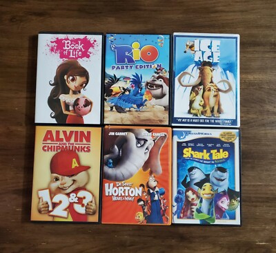 6 Animated Movies 20th Century Fox, DreamWorks Kids/Family Movies