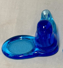 Leo Ward Bluebird Of Happiness Tealight Holder Glass Figural Votive Signed 1993