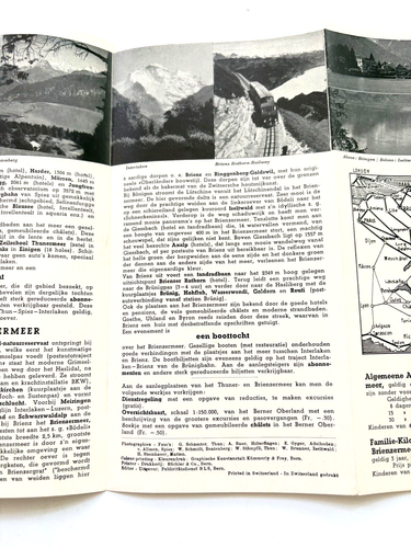 Colorful Vintage Brochure "Lakes of Thun and of Brienz" Switzerland -Lovely Map* - Picture 18 of 19