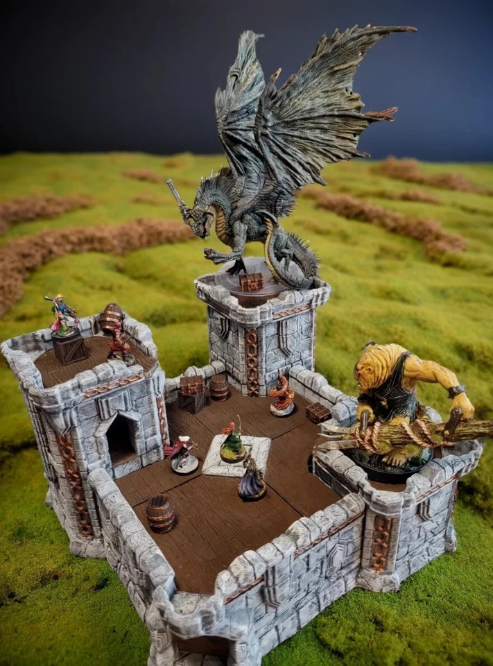 Gargantuan Castle FULLY PAINTED Dungeons & Dragons/Path Fantasy Scenery - Image 3 of 4