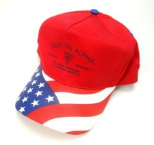 Delta Nu Alpha Chapter 65 American Flag Baseball Cap Rockford IL 20th Annua OTTO