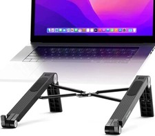 LORYERGO Portable Laptop Stand Foldable Adjustable Riser White College BRAND NEW