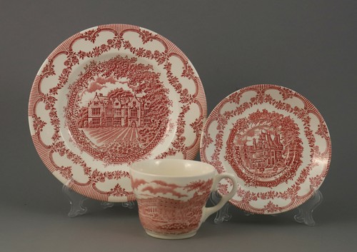 English Ironstone English Castles Teile zur Wahl: teller platte schale rot EIT - Bild 11 von 23