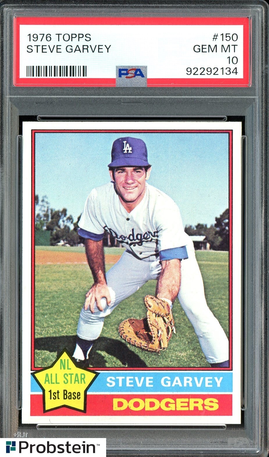 1976 Topps #150 Steve Garvey Los Angeles Dodgers PSA 10 GEM MINT