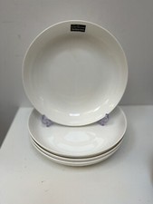 4x Dartington White Pasta Bowls Fine Bone China 23cm Classic Coupe Stylish New