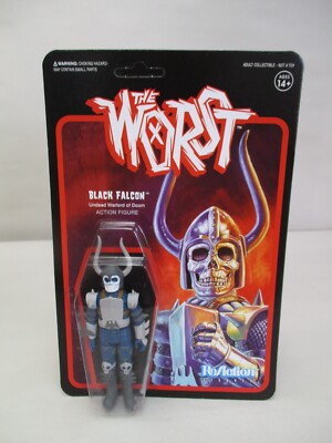 EXCLUSIVE SUPER 7 THE WORST WAVE 1 FIGURE BLACK FALCON BLUE & GREY VERSION MOC