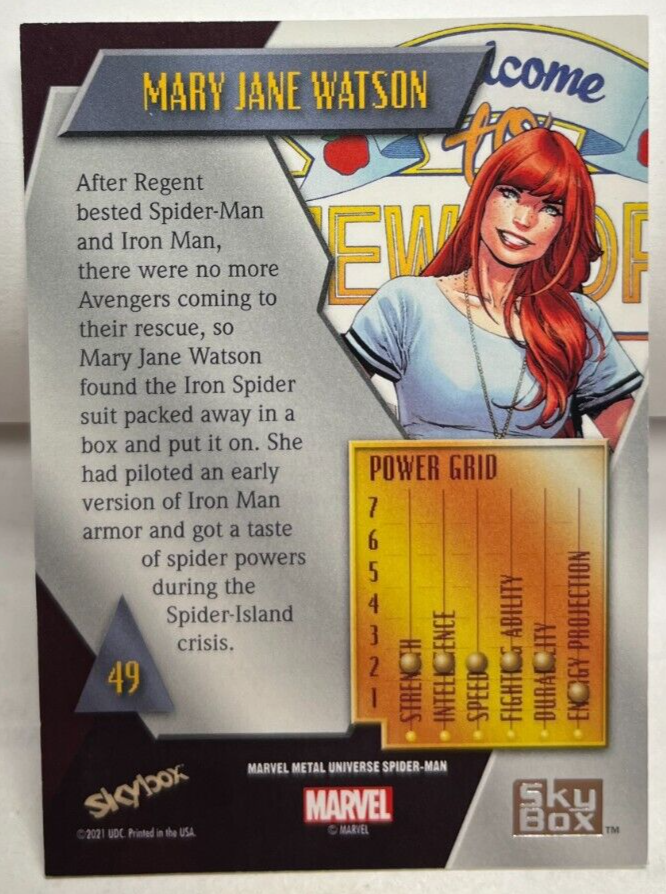 Mary Jane Watson 2021-2022 Skybox Marvel Metal Universe Spider-Man