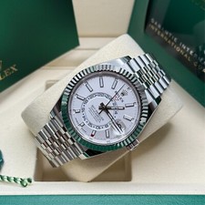 Rolex Sky-Dweller NEW 2024 Intense White Dial Jubilee - Fluted Bezel 42MM Steel 6
