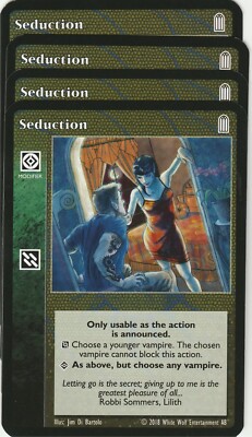 Seduction x4 Black Chantry Reprint VTES Jyhad
