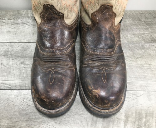 Mens Justin WK4661 Superintendent Cowboy Western Leather Steel Toe Boots Size 11 - 第 4/10 張圖片