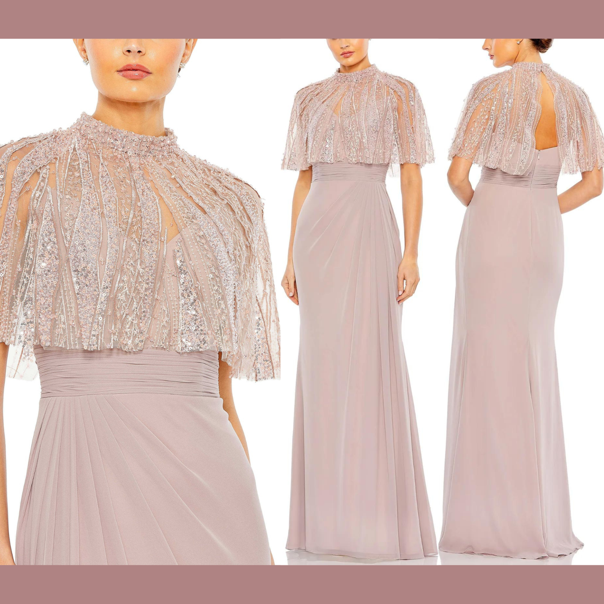 NEW $598 Mac Duggal [ 12 ] Sleeveless Gown with Embellished