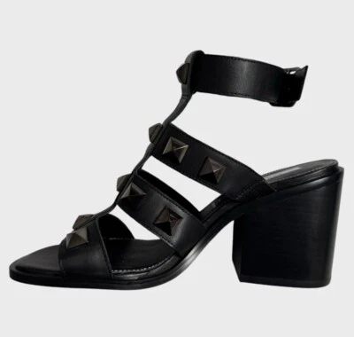 BNWT M&S Women's Leather Upper Block Heel Gladiator Sandals Black - UK Size 6.5 - Image 1 of 4