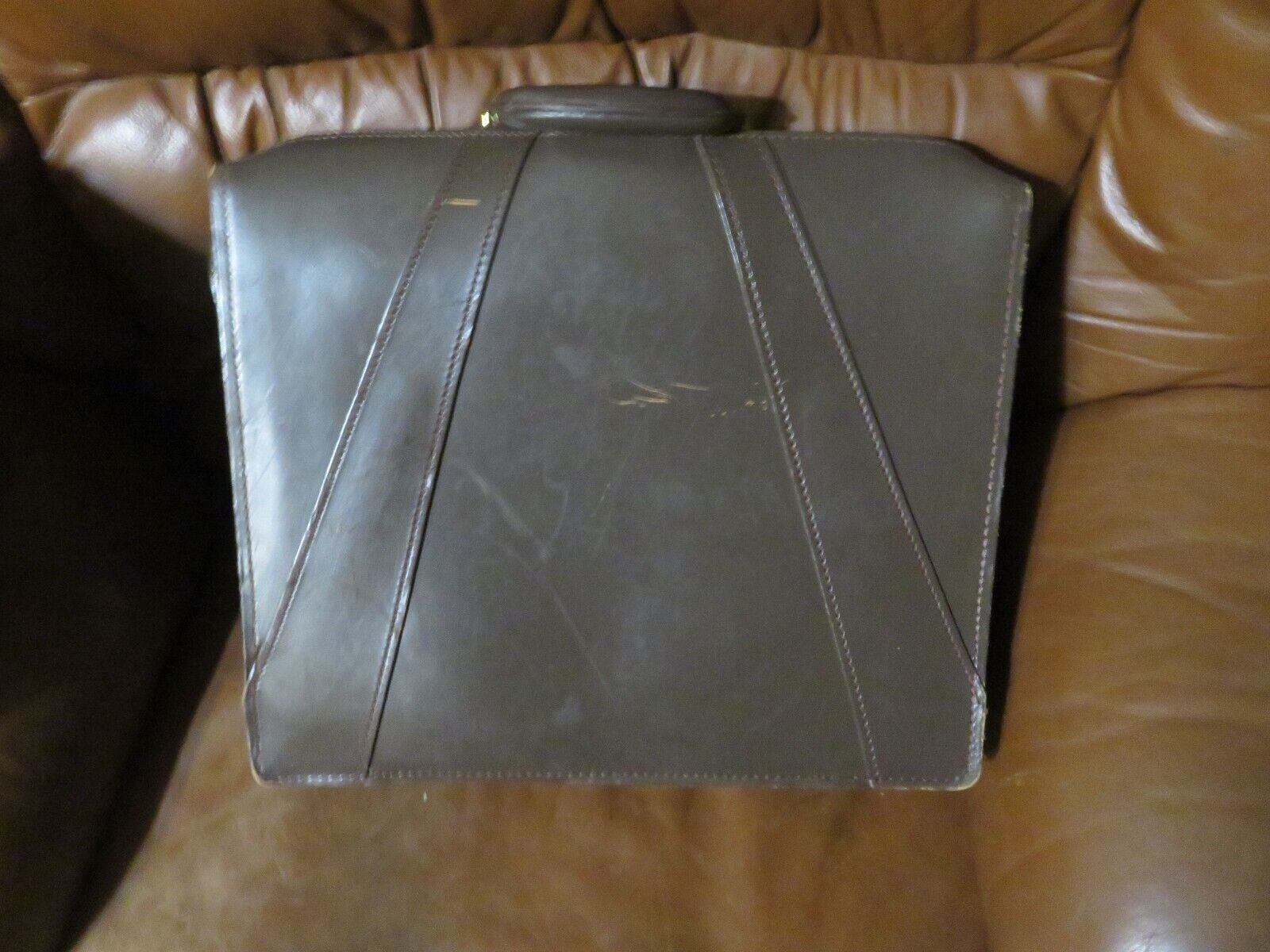 US GOVERNMENT MILITARY ISSUED LEATHER BRIEFCASE T… - image 2