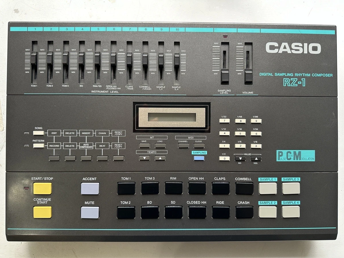 Vintage CASIO RZ 1 SAMPLING DRUM MACHINE Fully Working New Battery