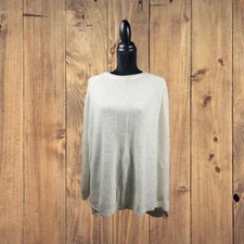 Boohoo Off-White Oversized Sweater Braided Sleeve Size 14
