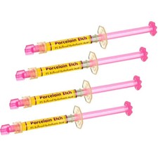 Porcelain Etch GEL Refill: 4 x 1.2 ml syringes. Buffered 9.6% Hydrofluoric Acid