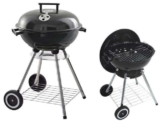 Barbecue a Carbonella BBQ EL GAUCHO Griglia Ø 44cm Coperchio Base Ruote GLOBO 45