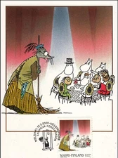 Moonin Family Eating Tove Jansson Finland Mint Maxi Card FDC 2000