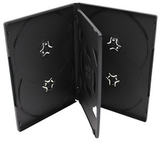Standard Black DVD 6-disc Replacement Case 14mm Premium movie Storage Shell Case