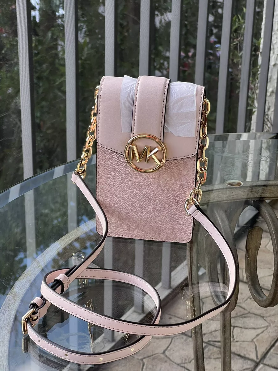 MICHAEL KORS CARMEN WOMEN FASHION SMALL PHONE CROSSBODY BAG PURSE PINK MK