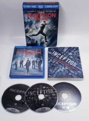 INCEPTION BluRay DVD 3-Disc Box Set w/ Script Book Special Edition Movie Nolan