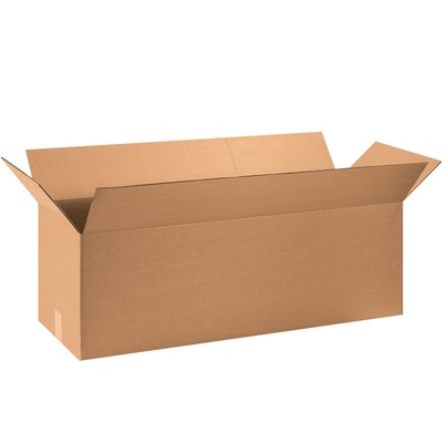 361212 Long Corrugated Cardboard Box 36'' L x 12'' W x 12'' H, Kraft, for Shippi...