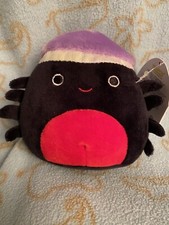 NWT Kellytoy Factory Defect Squishmallows 5” Bella the Black Spider No Hair 2021