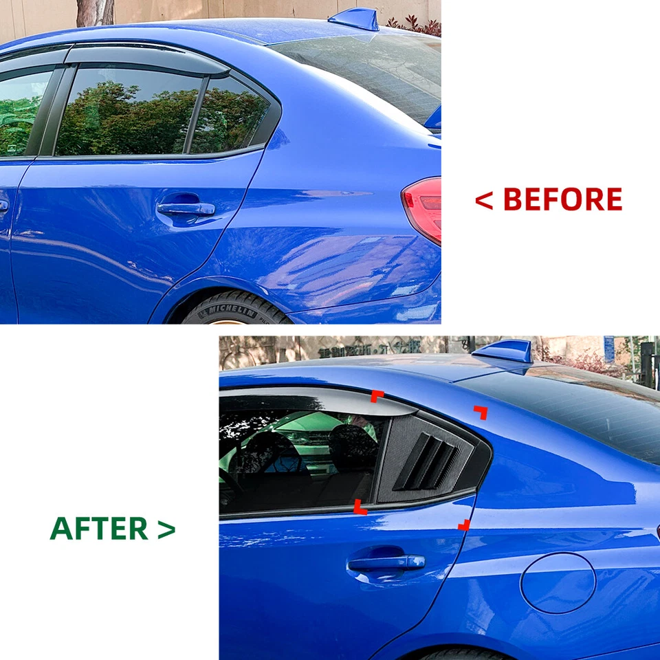 Cubierta de persiana de ventana trasera estilo fibra de carbono para Subaru WRX STI VA 14-21 Foto 3 de 4