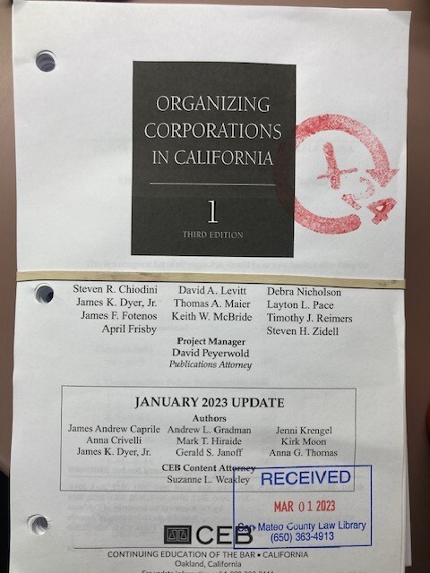 Organizing Corporations in California 2023 - CEB | eBay