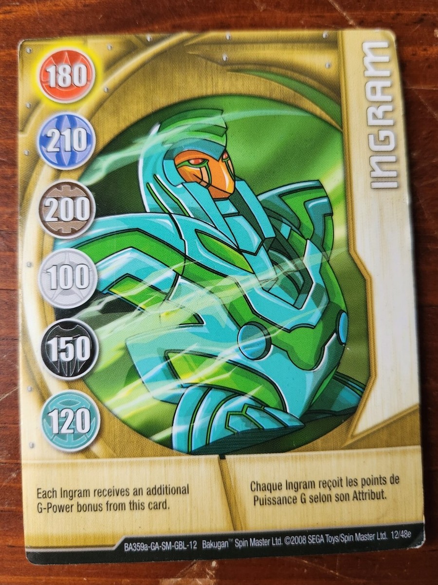 Bakugan Series 12/48E Gold Gate Card Ingram